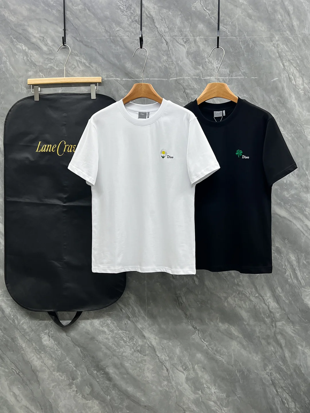 Dior s round neck embroidered pattern T-shirt Dior s round neck embroidered pattern T-shirt