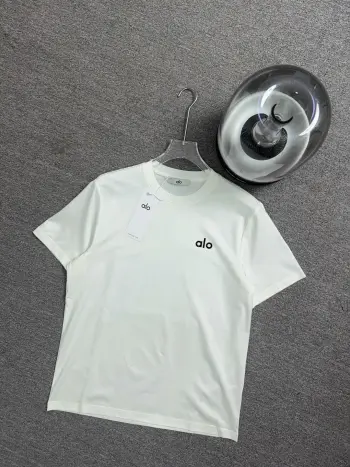 Simple Round Neck New Short Sleeve T-shirt Replica alo Tshirts and Polos