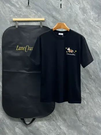 Latest unisex casual round neck short sleeve T-shirt Replica Dior Tshirts and Polos