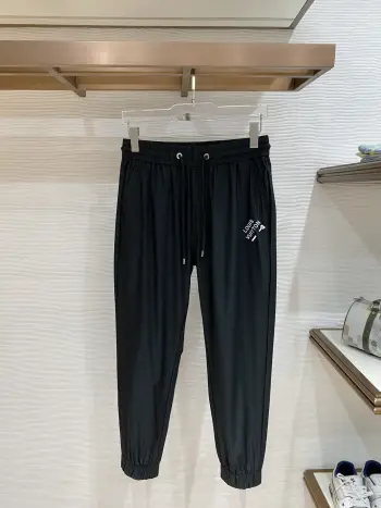 Men s Nameplate Fashion Drawstring Cuffed Casual Long Pants Replica Louis Vuitton Pants and Trousers