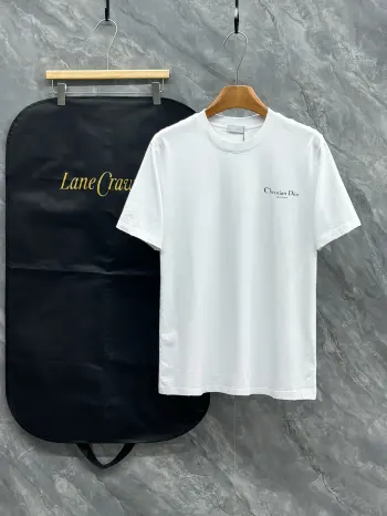 Latest unisex casual round neck short sleeve T-shirt Replica Dior Tshirts and Polos