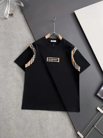 European and American Drop Shoulder Loose Series Short Sleeve Replica Burberry Tshirts and Polos