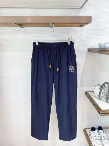 Men s Nameplate Fashion Drawstring Cuffed Casual Pants Replica Loewe Pants and Trousers