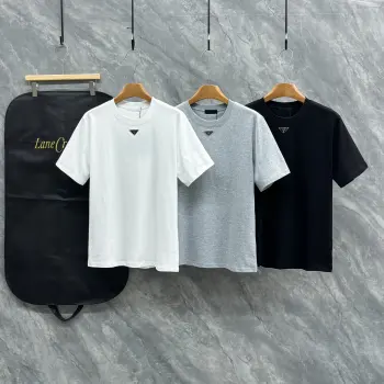 Latest short-sleeve round-neck T-shirt Replica Prada Tshirts and Polos