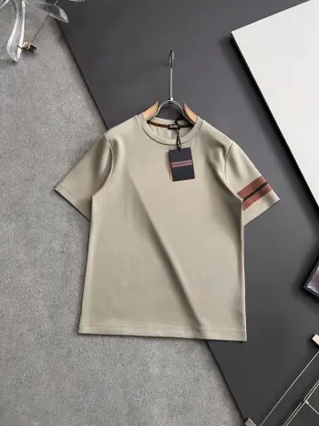 Double-strand mercerized imported milk silk T-shirt Replica Zegna Tshirts and Polos