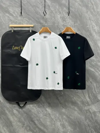 Dior Clover Short Sleeve Replica Dior Tshirts and Polos