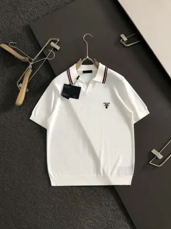 Contrast Color Polo Shirt Replica Prada Tshirts and Polos