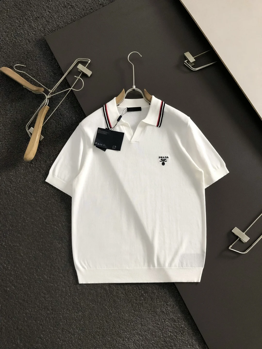 Prada Contrast Color Polo Shirt Prada Contrast Color Polo Shirt