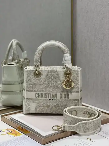 9027 Milk White Constellation Embroidered Lady Di Bag Women s Crossbody Bag Replica Dior womens bags