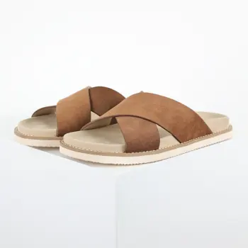 Suede Leather Slide Sandals for Men Replica Brunello Cucinelli Mens Sandals and Slides