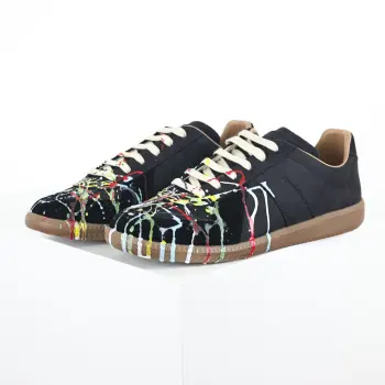 Imported plain grain calfskin sports shoes, couple s sports shoes. Replica Maison Margiela Mens Sneakers
