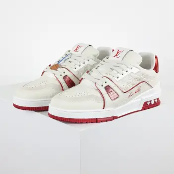 Imported plain grain calfskin sports shoes, couple s sports shoes. Replica Louis Vuitton Mens Sneakers